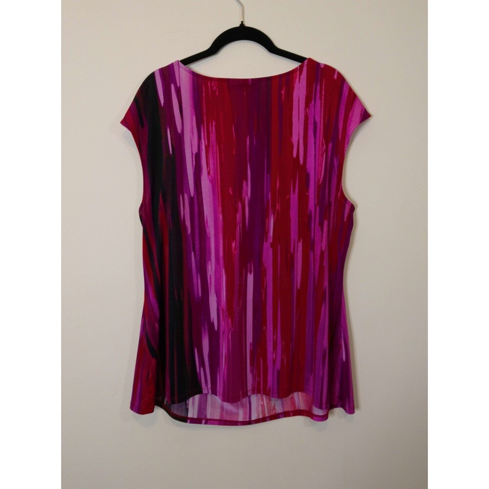 Dana Buchman Multi-Color Cowl Neck Sleeveless Blouse Top Size 2X - Picture 5 of 7